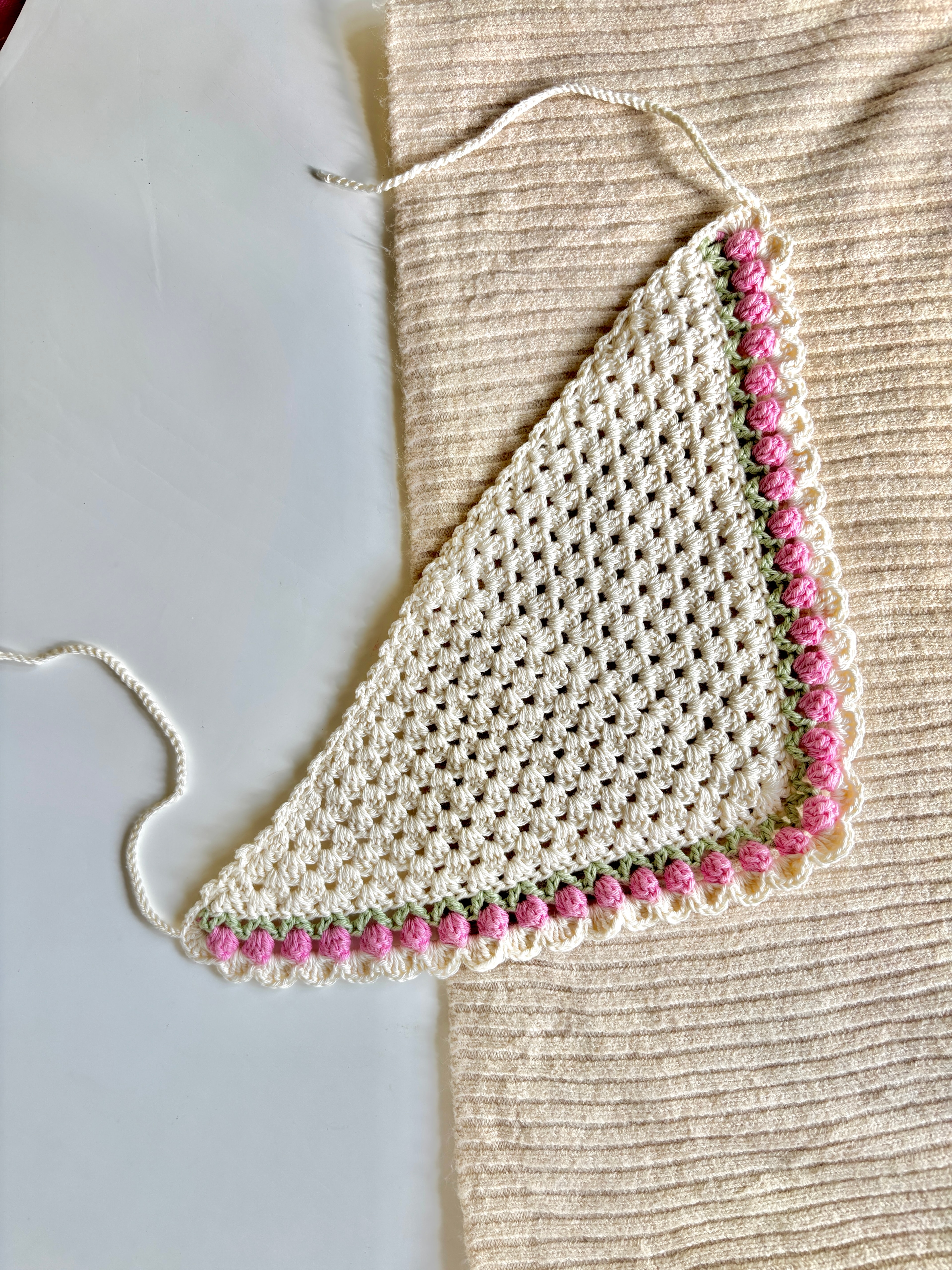 crochet bandana scarfff