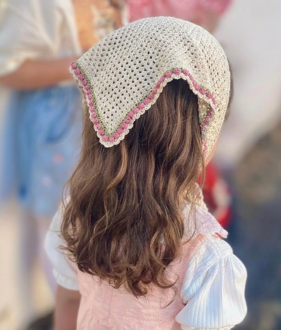 crochet bandana scarf