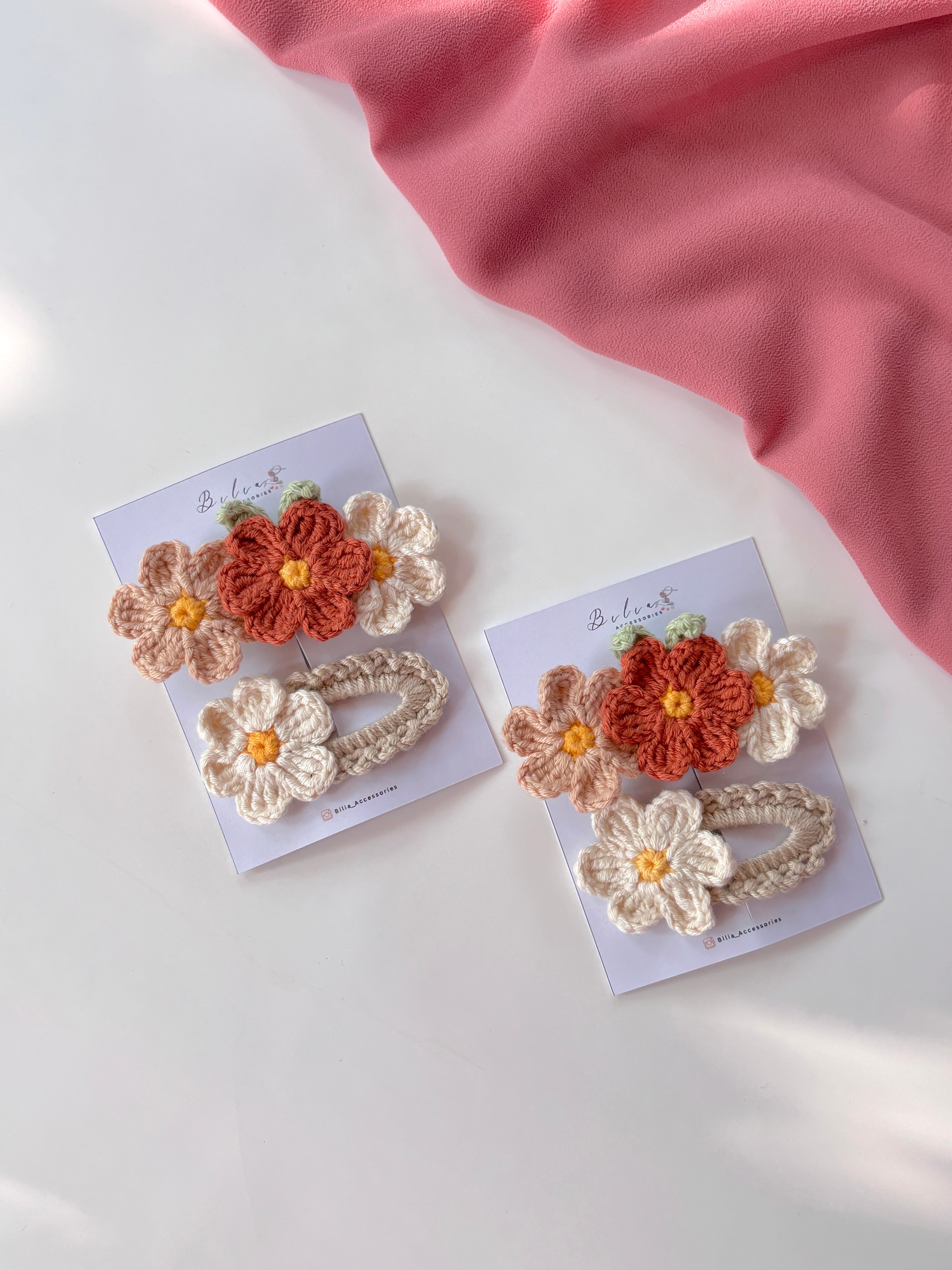 Mocha Daisy Duo Clips