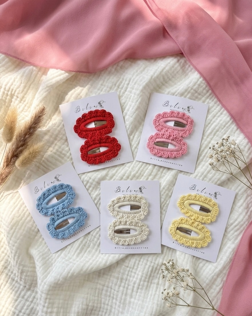 Scalloped Dream Crochet Clip Sets