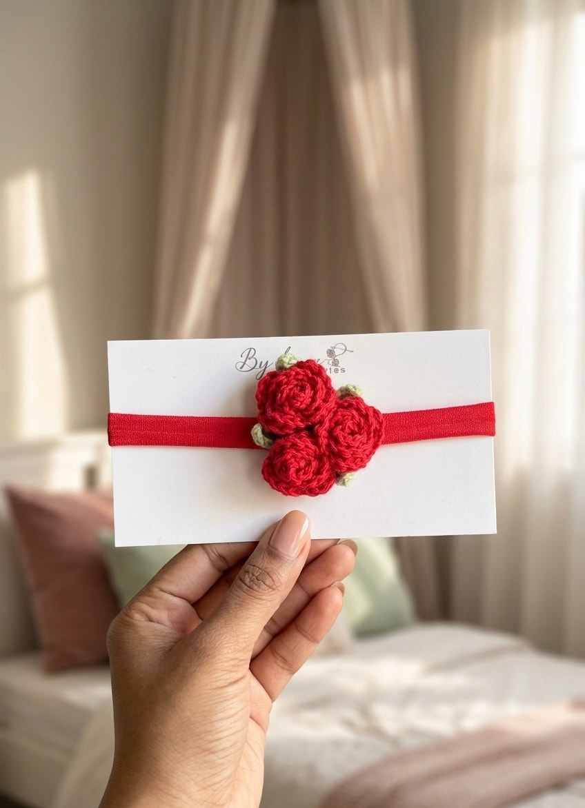 Rose bunch headband