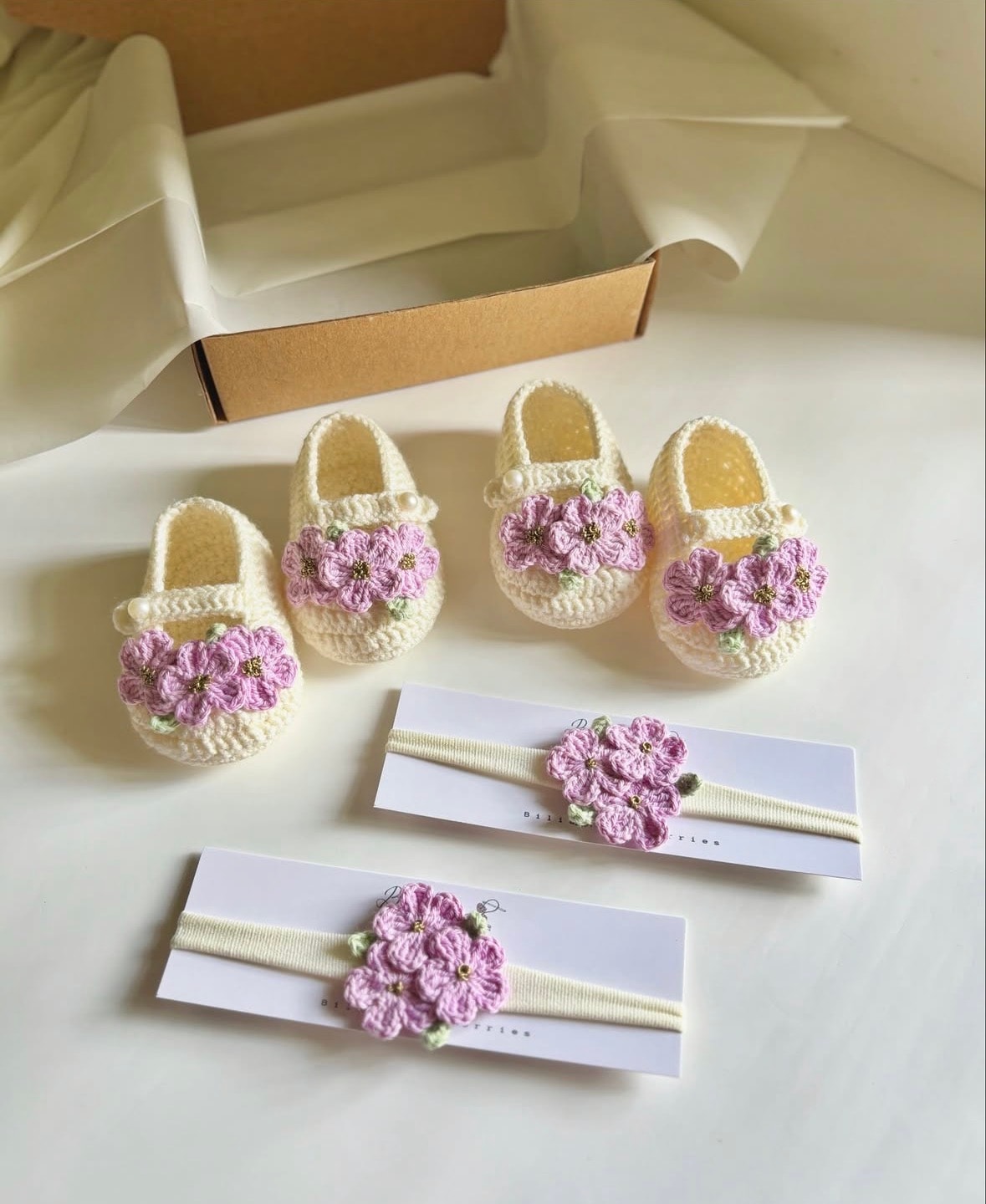 Lilac flower shoes