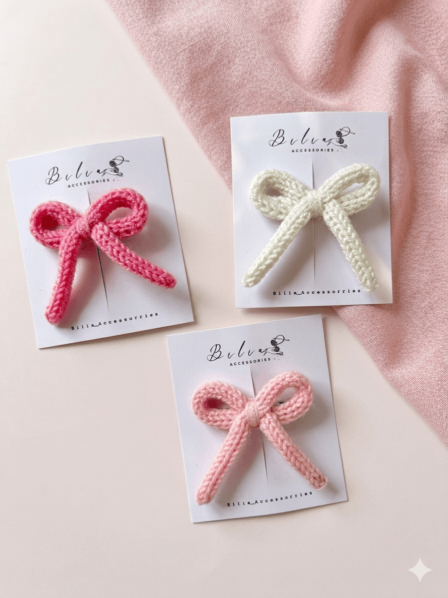 Pinky bows on card