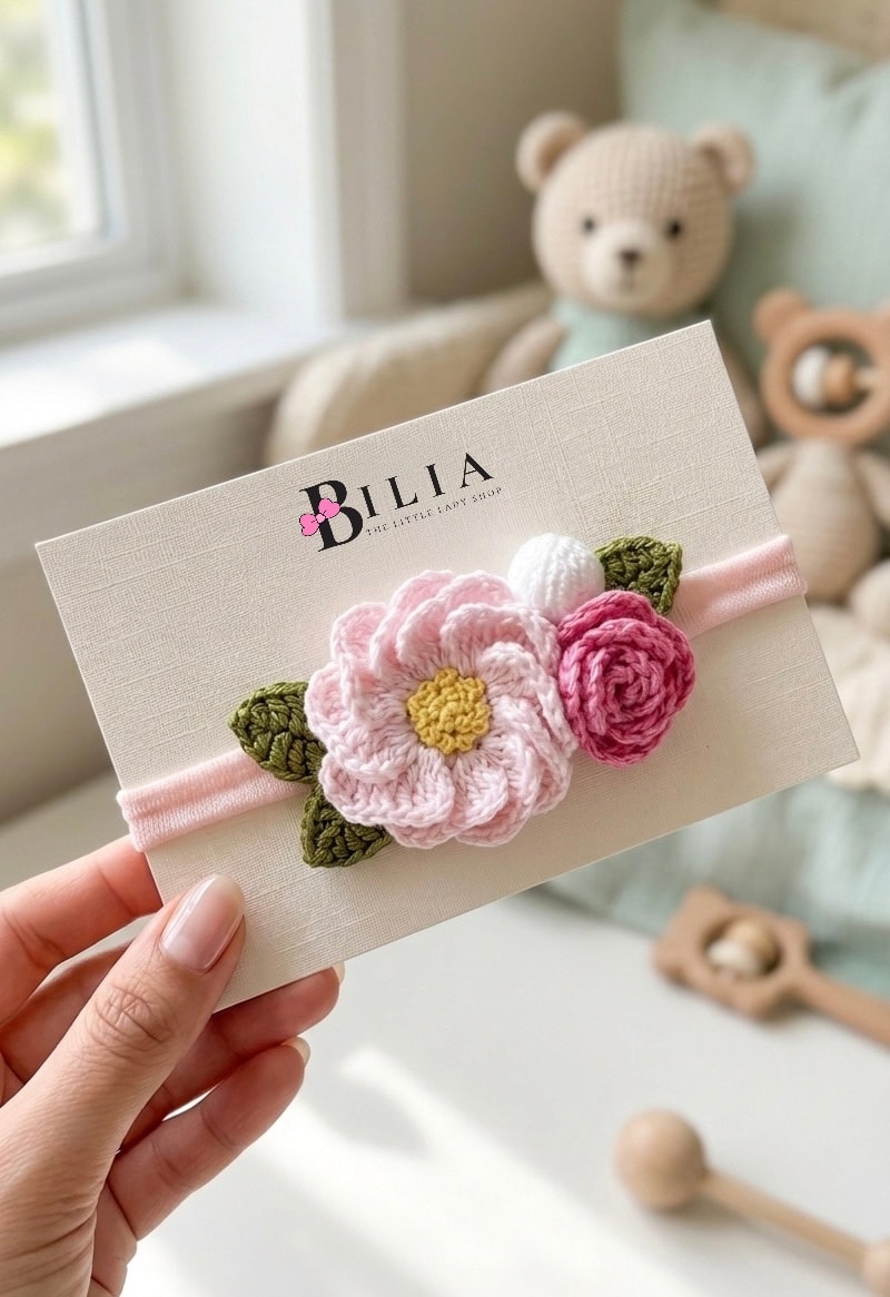 Spring Bloom Crochet Headband
