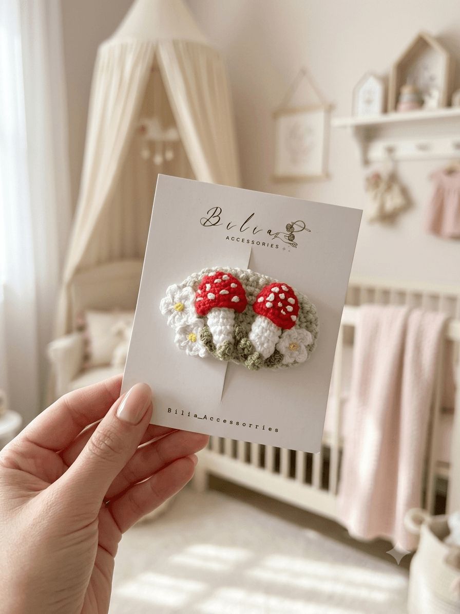 Sweet Woodland Red Mushroom Clip