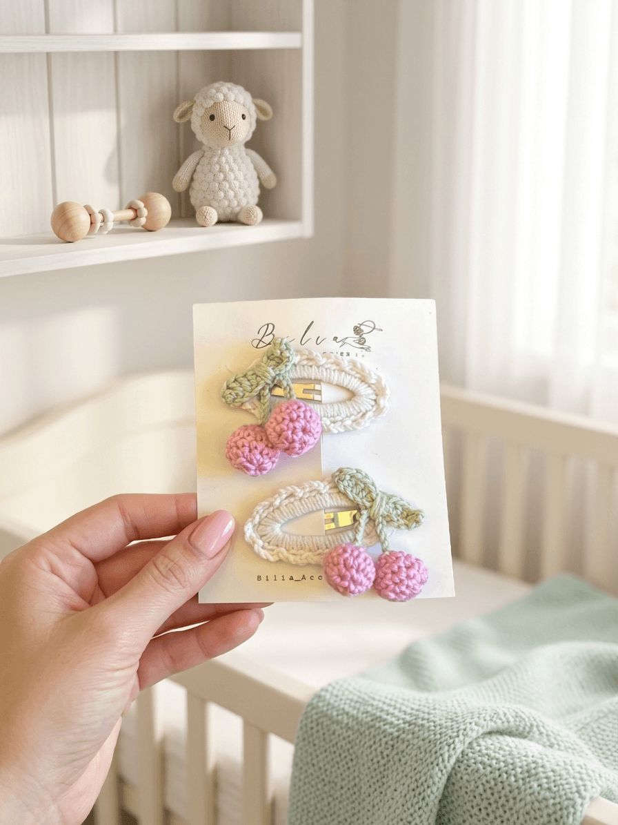 Pink cherry clip